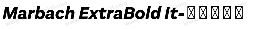 Marbach ExtraBold It字体转换